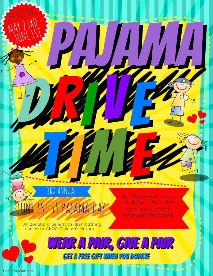 pajama drive flyer