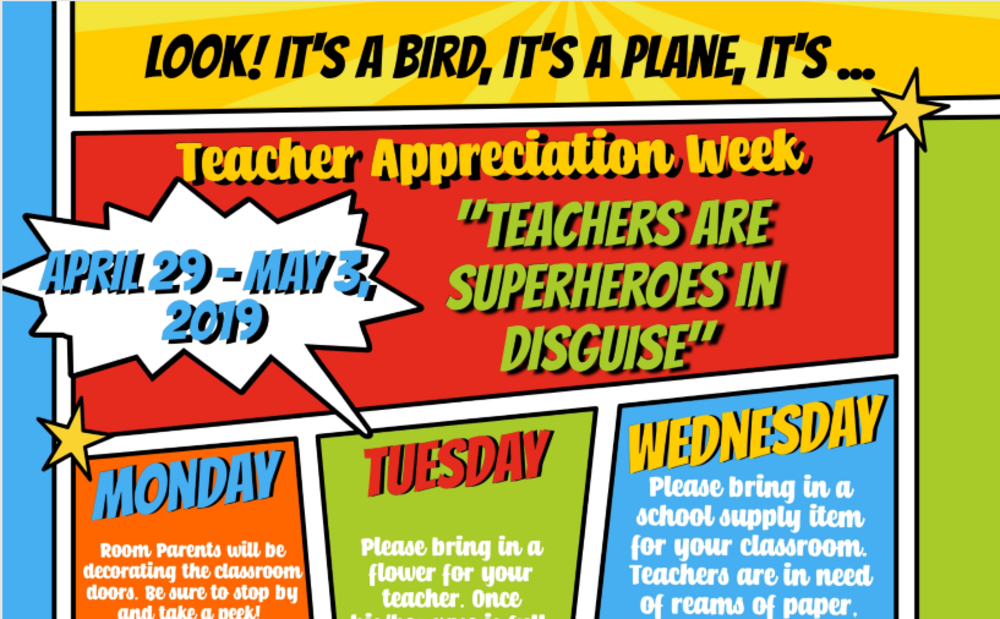 teacher appreciation week flyer