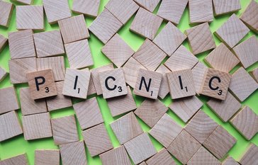 picnic in game piece letters