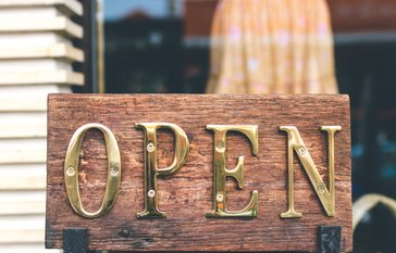 open sign