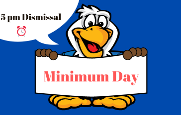 Eagle holding minimum day sign