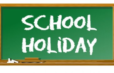 school holiday written in chalk