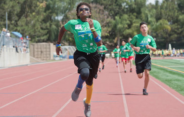 Student Running in Irvine Junior Games