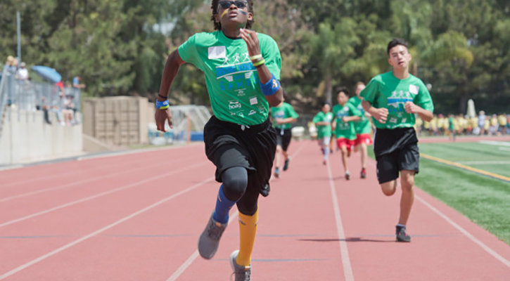 Student Running in Irvine Junior Games